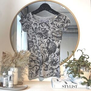 Floral Toile Style Print Short Sleeve Tee By bread & butta at Urban Outfitters
